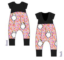 Load image into Gallery viewer, Just A Ghoul Low Back Romper and Bubble Romper