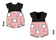 Load image into Gallery viewer, Just A Ghoul Low Back Romper and Bubble Romper