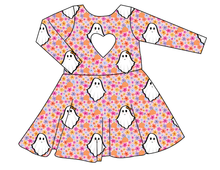 Load image into Gallery viewer, Just A Ghoul Molly Heart Back Twirly Dress