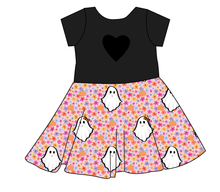 Load image into Gallery viewer, Just A Ghoul Molly Heart Back Twirly Dress