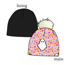 Load image into Gallery viewer, Just A Ghoul Slouchy Beanie (Reversible!)