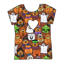 Load image into Gallery viewer, Retro Spooky Snacks Cambria Heart Back Tee