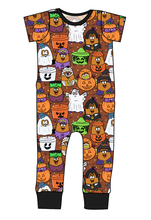 Load image into Gallery viewer, Retro Spooky Snacks Emmett Pants And Shorts T-Shirt Romper
