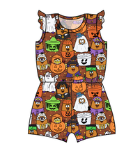 Load image into Gallery viewer, Retro Spooky Snacks Ivy Summer Romper