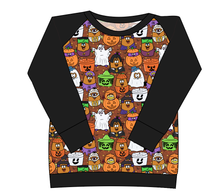 Load image into Gallery viewer, Retro Spooky Snacks Ladies' Classic Crewneck