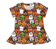 Load image into Gallery viewer, Retro Spooky Snacks Ladies' Peplum Top