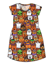 Load image into Gallery viewer, Retro Spooky Snacks Ladies' Play Dress