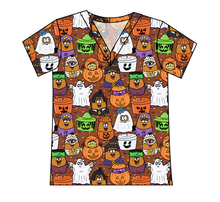 Load image into Gallery viewer, Retro Spooky Snacks Ladies' Slouchy V-Neck Tee