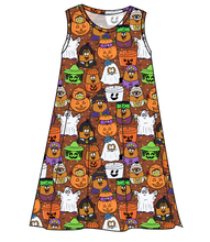 Load image into Gallery viewer, Retro Spooky Snacks Ladies' Swing Dress
