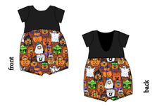 Load image into Gallery viewer, Retro Spooky Snacks Low Back Romper and Bubble Romper