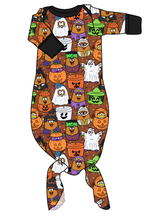 Load image into Gallery viewer, Retro Spooky Snacks Newborn Knotted Gown