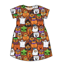 Load image into Gallery viewer, Retro Spooky Snacks Play Dress