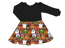 Load image into Gallery viewer, Retro Spooky Snacks Prairie Dress