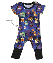 Load image into Gallery viewer, Spookemon Grow With Me Pants And Shorts Romper