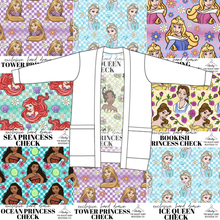Load image into Gallery viewer, All Princess Checks Kids Grandpa Cardigan