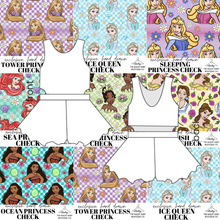 Load image into Gallery viewer, All Princess Checks Kids Playsuit