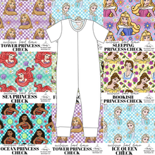 Load image into Gallery viewer, All Princess Checks Ladies T-Shirt Romper