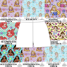 Load image into Gallery viewer, All Princess Checks Ladies' Lounge Shorts