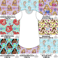Load image into Gallery viewer, All Princess Checks Ladies' T-Shirt Dress