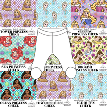Load image into Gallery viewer, All Princess Checks Newborn Footed Pants