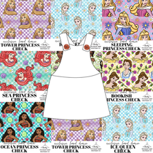 Load image into Gallery viewer, All Princess Checks Skirt-Alls