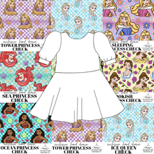 Load image into Gallery viewer, All Princess Checks Prairie Dress