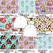 Load image into Gallery viewer, All Princess Checks Slouchy Beanie (Reversible!)