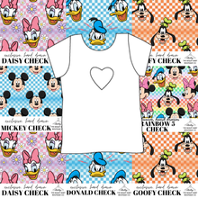 Load image into Gallery viewer, All Mickey and Friends Check Cambria Heart Back Tee