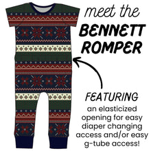 Load image into Gallery viewer, Holiday Ready to Ship Holiday Sweater Bennett Romper