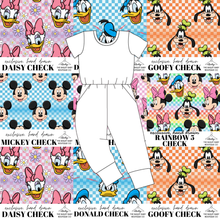 Load image into Gallery viewer, All Mickey and Friends Check Kids Ivy Pants Length Romper