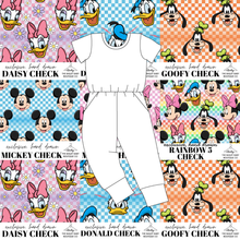 Load image into Gallery viewer, All Mickey and Friends Check Ladies Pants Length Ivy Romper