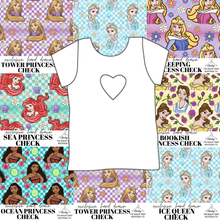Load image into Gallery viewer, All Princess Checks Cambria Heart Back Tee