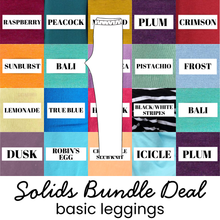 Load image into Gallery viewer, 2 Piece Solids Bundle Deal Basic Leggings