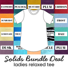 Load image into Gallery viewer, 2 Piece Solids Bundle Deal Ladies' Relaxed Tee