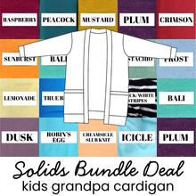 Load image into Gallery viewer, 2 Piece Solids Bundle Deal Kids Grandpa Cardigan