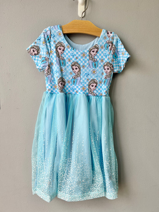 Ice Queen Check Tulle Dress - Fabowlous Bows Collab