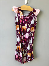 Load image into Gallery viewer, RTS Blackberry Woodland Animals Ivy Summer Romper