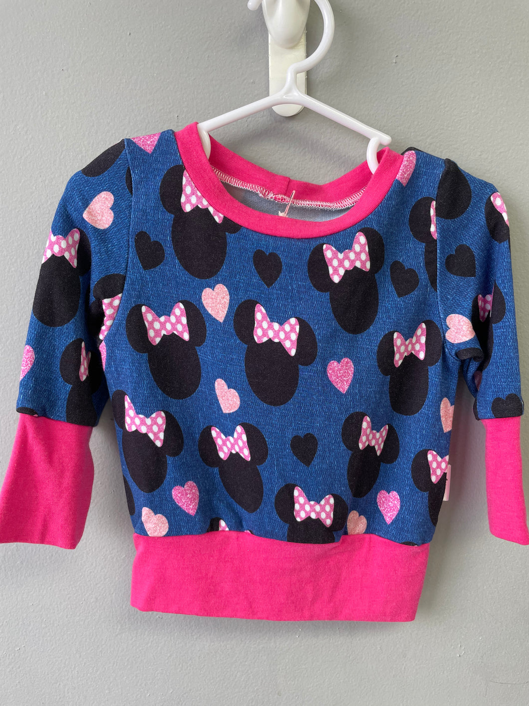 RTS Denim Minnie Grow With Me Crewneck