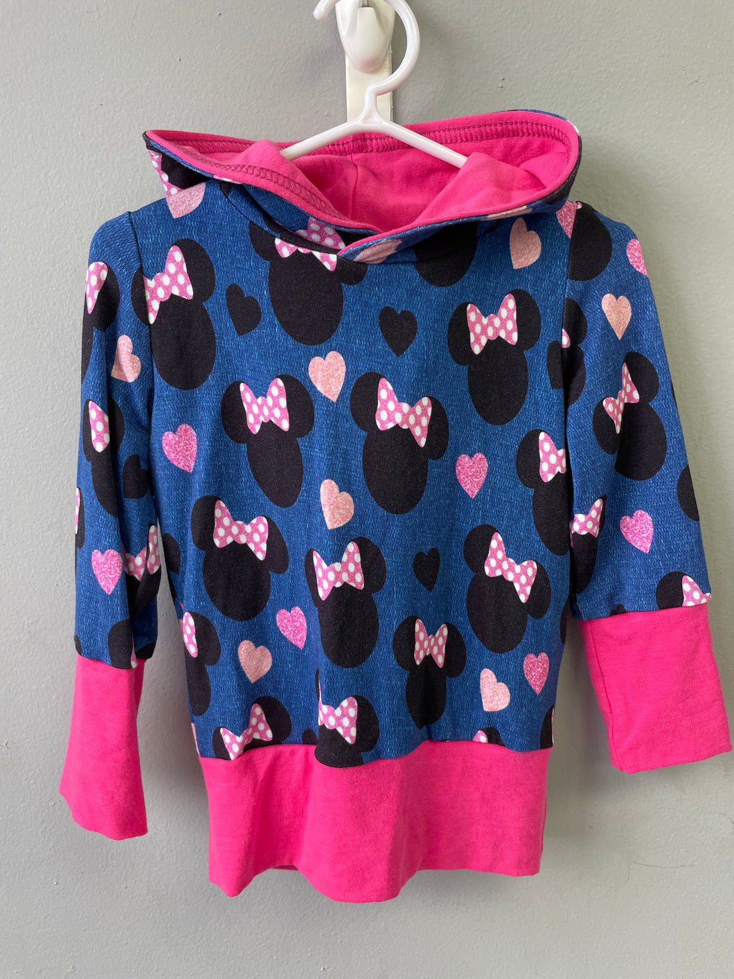 RTS Denim Minnie Grow With Me Hoodie