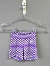 Load image into Gallery viewer, RTS Purple Check Legging Shorts