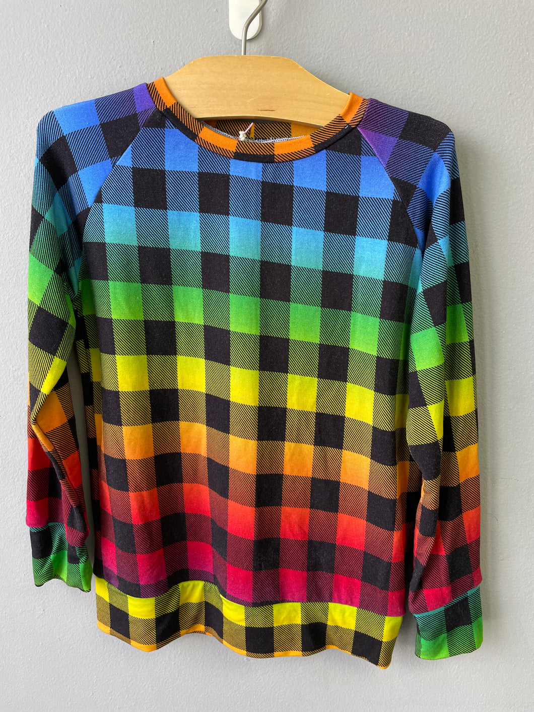 RTS Rainbow Buffalo Plaid Classic Crew