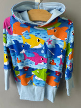 Load image into Gallery viewer, RTS Shark Family Grow With Me Hoodie