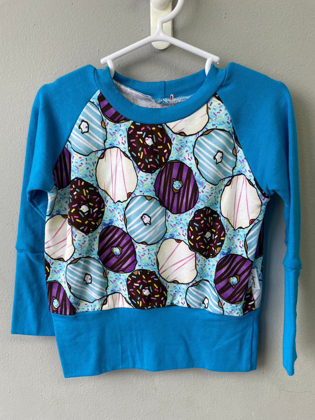RTS Blue Donut Party Grow With Me Crewneck