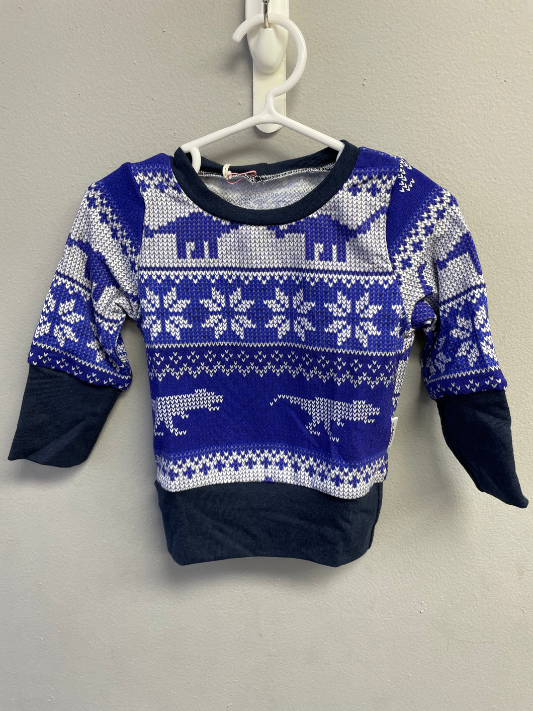 RTS Dino Holiday Sweater Grow With Me Crewneck