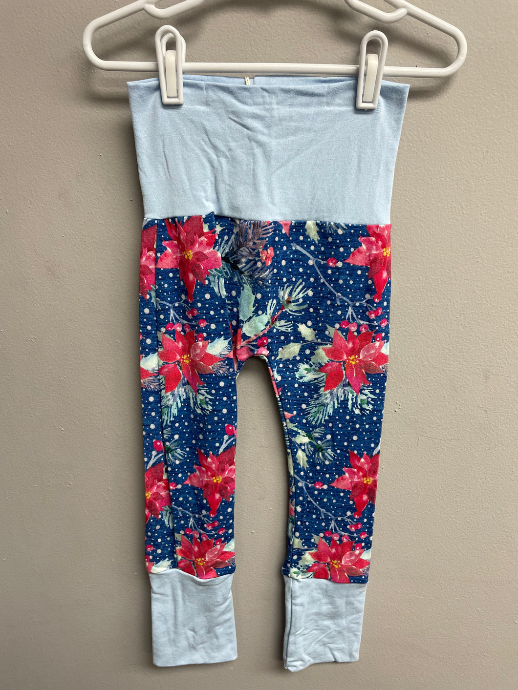 RTS Christmas Floral Grow With Me Pants
