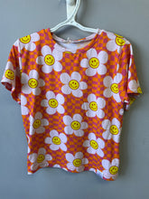 Load image into Gallery viewer, RTS Smiley Flowers Cropped Basic Tee