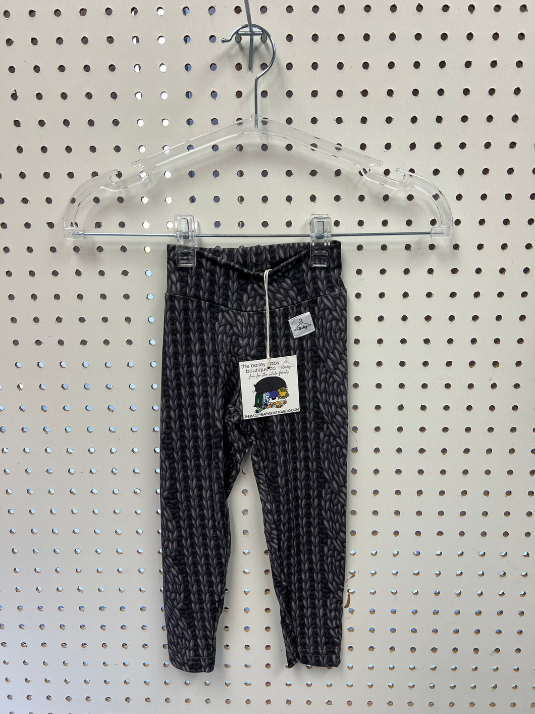 Ready to Ship Charcoal Cable Basic Leggings