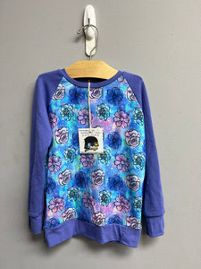 Ready to Ship Pastel Splatter Floral Classic Crewneck