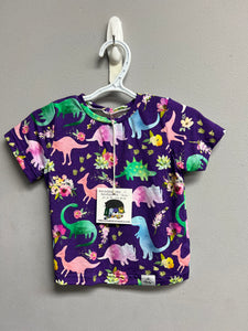 Ready to Ship Floral Dinos Basic Tee