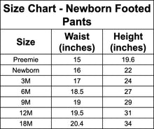 Load image into Gallery viewer, Frolicking Foxes Newborn Footed Pants